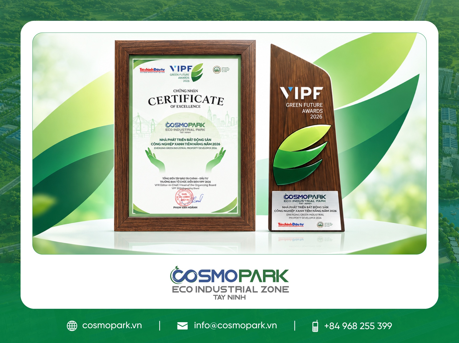 COSMOPARK Tại VIPF 2026: Mở Rộng Kết Nối Đầu Tư, Khẳng Định Vị Thế Tiên Phong Trong Phát Triển Công Nghiệp Xanh